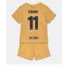 Barcelona Ferran Torres #11 Bortaställ Barn 2022-23 Korta ärmar (+ Korta byxor)